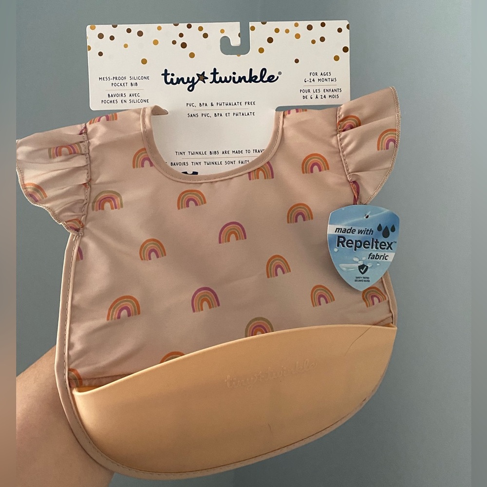 NEW baby girl bib